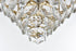 Elegant Lighting Adaline 11 Light Pendant D24 Inch H14 Inch L11 Satin Gold in Satin Gold and Clear Finish Model: 1050D24SG