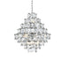 Elegant Lighting Adaline 15 Light Pendant D24 Inch H25 Inch L15 Chrome in Chrome and Clear Finish Model: 1050G24C