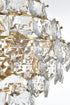Elegant Lighting Adaline 15 Light Pendant D24 Inch H25 Inch L15 Satin Gold in Satin Gold and Clear Finish Model: 1050G24SG