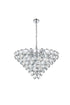 Elegant Lighting Adaline 15 Light Pendant D32 Inch H18 Inch L15 Chrome in Chrome and Clear Finish Model: 1050D32C