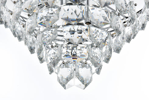 Elegant Lighting Adaline 15 Light Pendant D32 Inch H18 Inch L15 Chrome in Chrome and Clear Finish Model: 1050D32C