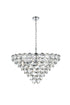Elegant Lighting Adaline 15 Light Pendant D32 Inch H18 Inch L15 Chrome in Chrome and Clear Finish Model: 1050D32C