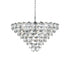 Elegant Lighting Adaline 15 Light Pendant D32 Inch H18 Inch L15 Chrome in Chrome and Clear Finish Model: 1050D32C