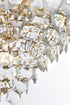 Elegant Lighting Adaline 15 Light Pendant D32 Inch H18 Inch L15 Satin Gold in Satin Gold and Clear Finish Model: 1050D32SG