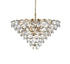 Elegant Lighting Adaline 15 Light Pendant D32 Inch H18 Inch L15 Satin Gold in Satin Gold and Clear Finish Model: 1050D32SG