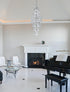 Elegant Lighting Adaline 26 Light Pendant D24 Inch H67 Inch L26 Chrome in Chrome and Clear Finish Model: 1050SR24C