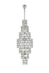 Elegant Lighting Adaline 26 Light Pendant D24 Inch H67 Inch L26 Chrome in Chrome and Clear Finish Model: 1050SR24C