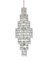 Elegant Lighting Adaline 26 Light Pendant D24 Inch H67 Inch L26 Chrome in Chrome and Clear Finish Model: 1050SR24C