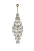 Elegant Lighting Adaline 26 Light Pendant D24 Inch H67 Inch L26 Satin Gold in Satin Gold and Clear Finish Model: 1050SR24SG