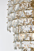 Elegant Lighting Adaline 26 Light Pendant D24 Inch H67 Inch L26 Satin Gold in Satin Gold and Clear Finish Model: 1050SR24SG