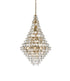 Elegant Lighting Adaline 38 Light Pendant D36 Inch H60 Inch L38 Satin Gold in Satin Gold and Clear Finish Model: 1050G36SG