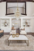 Elegant Lighting Adaline 38 Light Pendant D36 Inch H60 Inch L38 Satin Gold in Satin Gold and Clear Finish Model: 1050G36SG