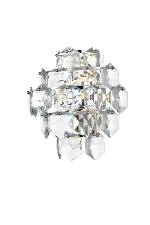 Elegant Lighting Adaline 4 Light Wall Sconce W13.8 Inch S8 Inch *H15 Inch L4 Chrome in Chrome and Clear Finish Model: 1050W15C