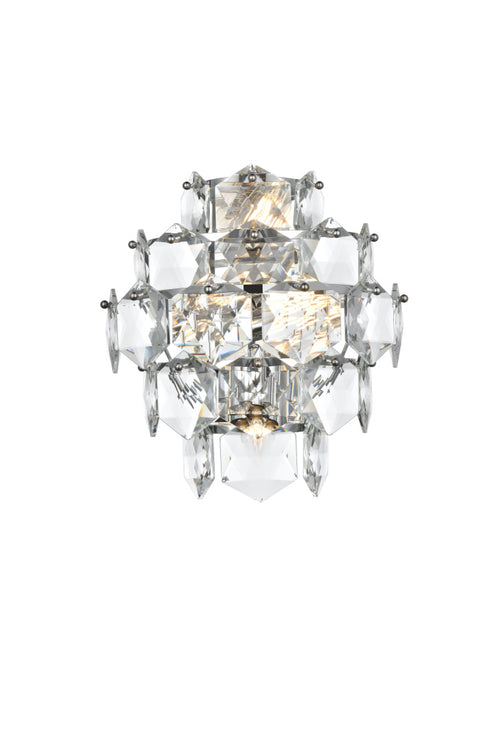 Elegant Lighting Adaline 4 Light Wall Sconce W13.8 Inch S8 Inch *H15 Inch L4 Satin Gold in Satin Gold and Clear Finish Model: 1050W15SG