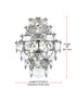 Elegant Lighting Adaline 4 Light Wall Sconce W13.8 Inch S8 Inch *H18 Inch L4 Chrome in Chrome and Clear Finish Model: 1050W18C