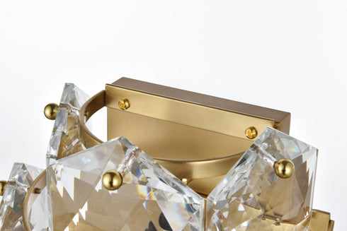 Elegant Lighting Adaline 4 Light Wall Sconce W13.8 Inch S8 Inch *H18 Inch L4 Satin Gold in Satin Gold and Clear Finish Model: 1050W18SG