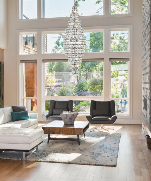 Elegant Lighting Adaline 41 Light Pendant D30 Inch H91 Inch L41 Chrome in Chrome and Clear Finish Model: 1050SR30C