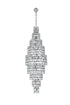 Elegant Lighting Adaline 41 Light Pendant D30 Inch H91 Inch L41 Chrome in Chrome and Clear Finish Model: 1050SR30C