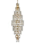 Elegant Lighting Adaline 41 Light Pendant D30 Inch H91 Inch L41 Satin Gold in Satin Gold and Clear Finish Model: 1050SR30SG