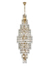 Elegant Lighting Adaline 41 Light Pendant D30 Inch H91 Inch L41 Satin Gold in Satin Gold and Clear Finish Model: 1050SR30SG