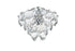 Elegant Lighting Adaline 6 Light Flush Mount D16 Inch H12 Inch L6 Chrome in Chrome and Clear Finish Model: 1050F16C