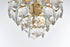 Elegant Lighting Adaline 6 Light Flush Mount D16 Inch H12 Inch L6 Satin Gold in Satin Gold and Clear Finish Model: 1050F16SG