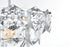 Elegant Lighting Adaline 6 Light Pendant D16 Inch H10 Inch L6 Chrome in Chrome and Clear Finish Model: 1050D16C