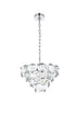 Elegant Lighting Adaline 6 Light Pendant D16 Inch H10 Inch L6 Chrome in Chrome and Clear Finish Model: 1050D16C
