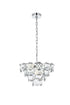 Elegant Lighting Adaline 6 Light Pendant D16 Inch H10 Inch L6 Chrome in Chrome and Clear Finish Model: 1050D16C