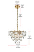 Elegant Lighting Adaline 6 Light Pendant D16 Inch H10 Inch L6 Satin Gold in Satin Gold and Clear Finish Model: 1050D16SG