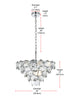 Elegant Lighting Adaline 8 Light Pendant D20 Inch H12 Inch L8 Chrome in Chrome and Clear Finish Model: 1050D20C