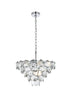 Elegant Lighting Adaline 8 Light Pendant D20 Inch H12 Inch L8 Chrome in Chrome and Clear Finish Model: 1050D20C