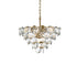 Elegant Lighting Adaline 8 Light Pendant D20 Inch H12 Inch L8 Satin Gold in Satin Gold and Clear Finish Model: 1050D20SG