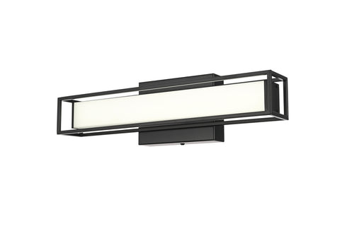 Elegant Lighting Aden 1 Light Wall Sconce L16 Inch E4.5 Inch H4.3 Inch LED 8 Watt 3CCT in Black Model: LD301W16BK