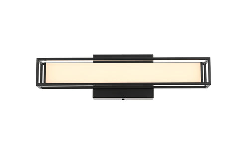 Elegant Lighting Aden 1 Light Wall Sconce L16 Inch E4.5 Inch H4.3 Inch LED 8 Watt 3CCT in Black Model: LD301W16BK