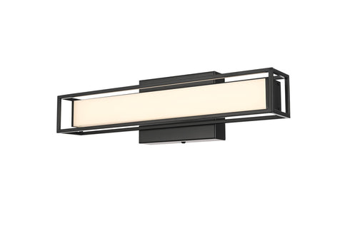 Elegant Lighting Aden 1 Light Wall Sconce L16 Inch E4.5 Inch H4.3 Inch LED 8 Watt 3CCT in Black Model: LD301W16BK