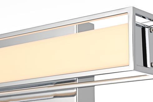 Elegant Lighting Aden 1 Light Wall Sconce L16 Inch E4.5 Inch H4.3 Inch LED 8 Watt 3CCT in Chrome Model: LD301W16C