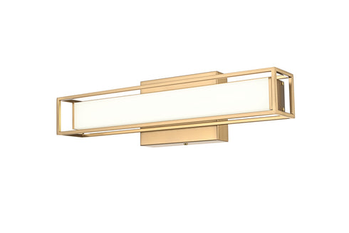 Elegant Lighting Aden 1 Light Wall Sconce L16 Inch E4.5 Inch H4.3 Inch LED 8 Watt 3CCT in Satin Gold Model: LD301W16SG