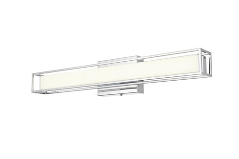 Elegant Lighting Aden 1 Light Wall Sconce L24 Inch E4.5 Inch H4.3 Inch LED 14 Watt 3CCT in Chrome Model: LD301W24C