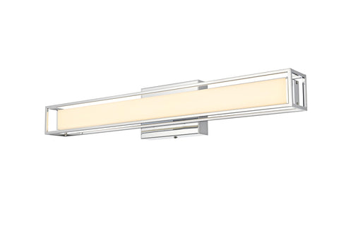 Elegant Lighting Aden 1 Light Wall Sconce L24 Inch E4.5 Inch H4.3 Inch LED 14 Watt 3CCT in Chrome Model: LD301W24C