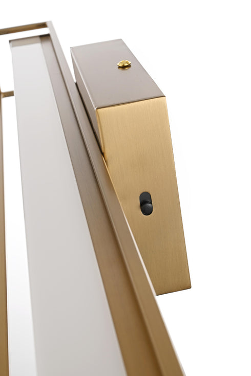 Elegant Lighting Aden 1 Light Wall Sconce L24 Inch E4.5 Inch H4.3 Inch LED 14 Watt 3CCT in Satin Gold Model: LD301W24SG