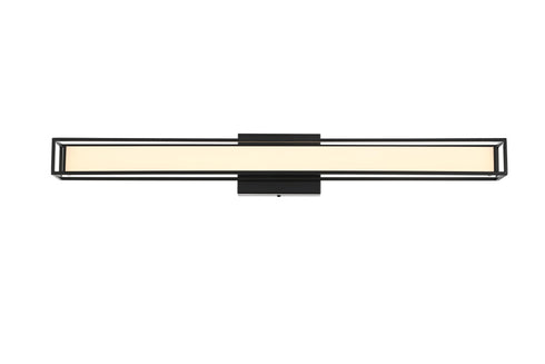 Elegant Lighting Aden 1 Light Wall Sconce L31 Inch E4.5 Inch H4.3 Inch LED 18 Watt 3CCT in Black Model: LD301W31BK