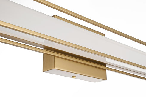 Elegant Lighting Aden 1 Light Wall Sconce L31 Inch E4.5 Inch H4.3 Inch LED 18 Watt 3CCT in Satin Gold Model: LD301W31SG