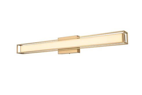 Elegant Lighting Aden 1 Light Wall Sconce L31 Inch E4.5 Inch H4.3 Inch LED 18 Watt 3CCT in Satin Gold Model: LD301W31SG
