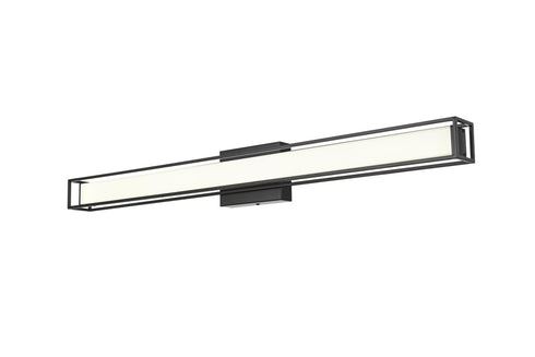 Elegant Lighting Aden 1 Light Wall Sconce L36 Inch E4.5 Inch H4.3 Inch LED 24 Watt 3CCT in Black Model: LD301W36BK
