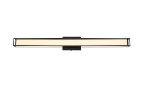 Elegant Lighting Aden 1 Light Wall Sconce L36 Inch E4.5 Inch H4.3 Inch LED 24 Watt 3CCT in Black Model: LD301W36BK