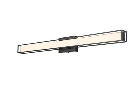 Elegant Lighting Aden 1 Light Wall Sconce L36 Inch E4.5 Inch H4.3 Inch LED 24 Watt 3CCT in Black Model: LD301W36BK