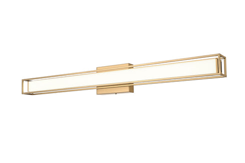 Elegant Lighting Aden 1 Light Wall Sconce L36 Inch E4.5 Inch H4.3 Inch LED 24 Watt 3CCT in Satin Gold Model: LD301W36SG