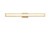 Elegant Lighting Aden 1 Light Wall Sconce L36 Inch E4.5 Inch H4.3 Inch LED 24 Watt 3CCT in Satin Gold Model: LD301W36SG