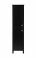 Elegant Lighting Adian 16 Inch Wide Bathroom Linen Storage Freestanding Cabinet in Black Model: SC011665BK